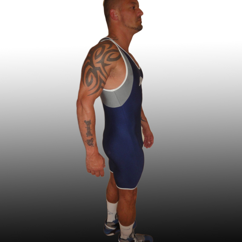 badiace个性订制连体摔跤服男士健身连体紧身衣深蹲服 可订LOGO - 图1
