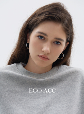 EGOACC简约休闲微镶纯银耳圈