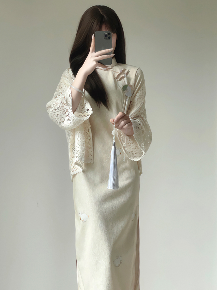 文艺小清新少女改良旗袍2024年夏季新款新式中国风小个子连衣裙