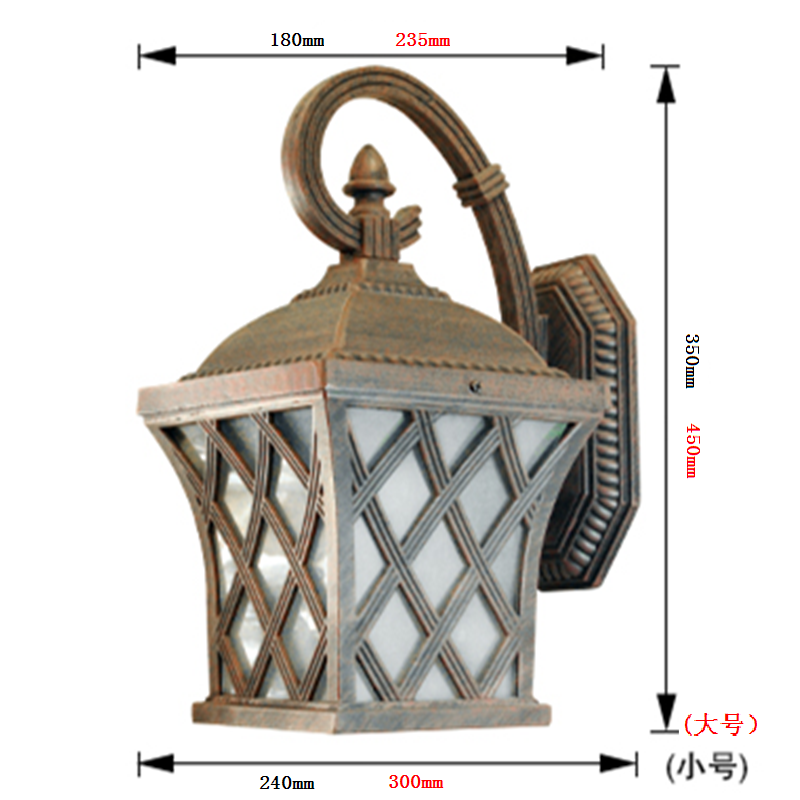 欧式户外渔网防水防锈led花园别墅门口阳台走廊庭院壁灯,淘宝优惠券,粉丝福利购,淘宝优惠卷