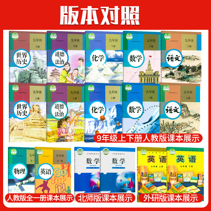 2025版九年级上册下册试卷全套语文数学英语物理化学政治历史人教版 53五三初中总复习初三9九年级上五年中考三年模拟同步测试卷子