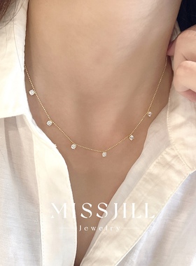 MISSJILL·繁星闪烁｜小众设计高级氛围感通体纯银闪耀项链锁骨链