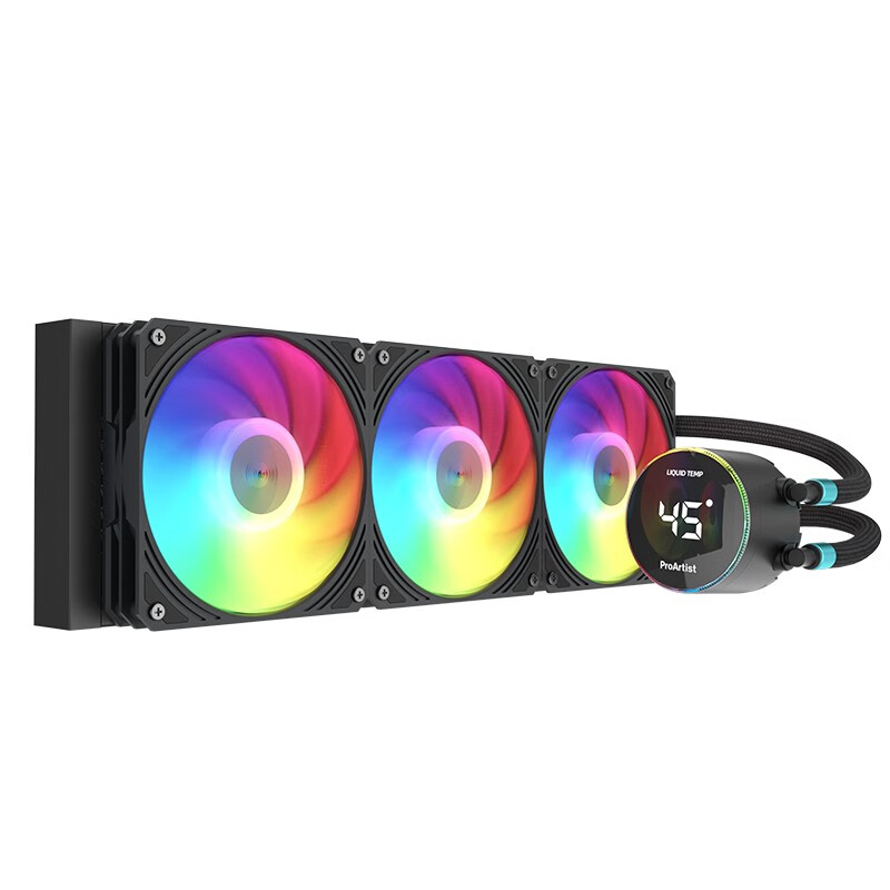 雅浚GA5黑一体式CPU水冷360散热器ARGB支持intel/AMD多平台附硅脂 - 图1