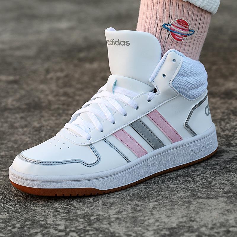 Adidas阿迪达斯高帮鞋子女正品2024秋季复古时尚休闲鞋板鞋FY6020