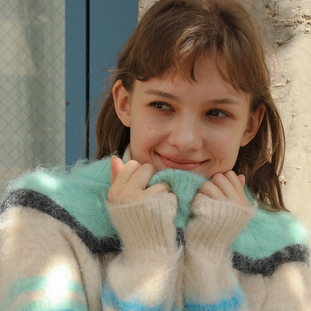 LLANO sweater sweet round neck loose style