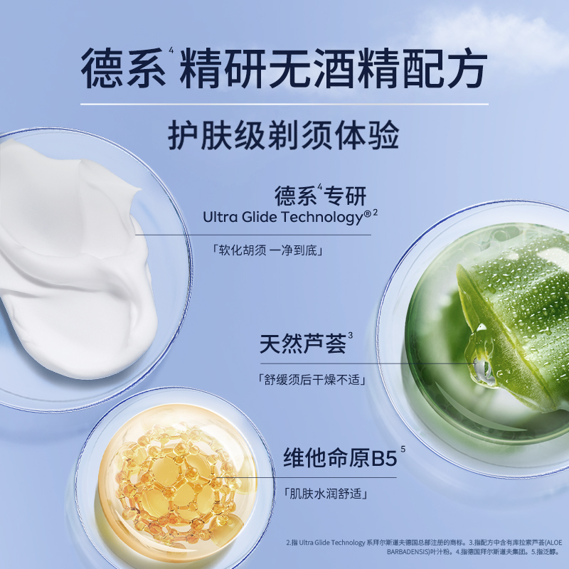 妮维雅男士刮胡泡200ml剃须膏柔化胡须护肤刮胡子清爽洁净顺滑 - 图2