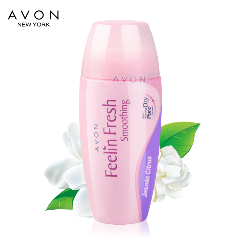 格律诗化妆品专营店Avon/雅芳爽身香体露丝滑沁爽40ml 茉莉青柠香 止汗露去异味走珠0