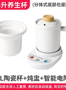 养生电煮杯电炖杯电热杯陶瓷杯分体式煮花茶烧开水玻璃烧水壶煲汤
