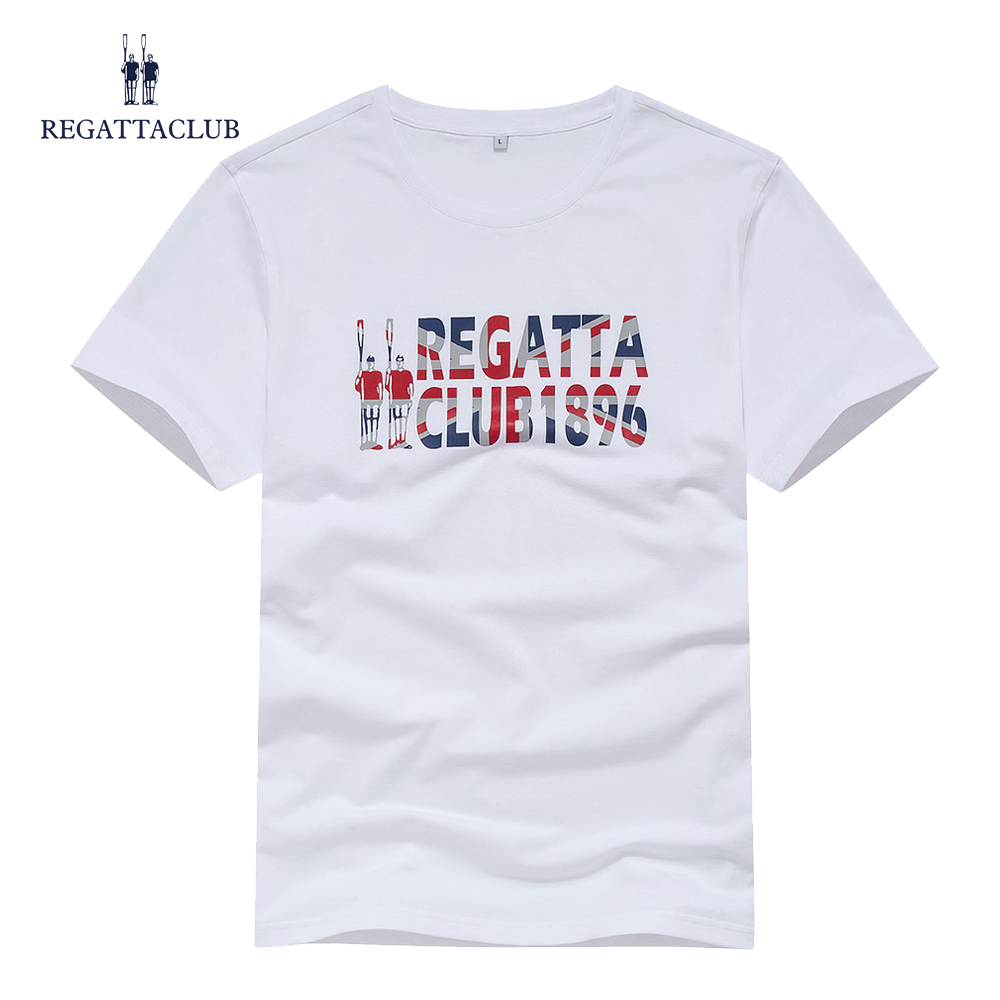 Regatta Club2020夏季新款宽松印花短袖T恤潮流休闲男士半袖体恤-图1