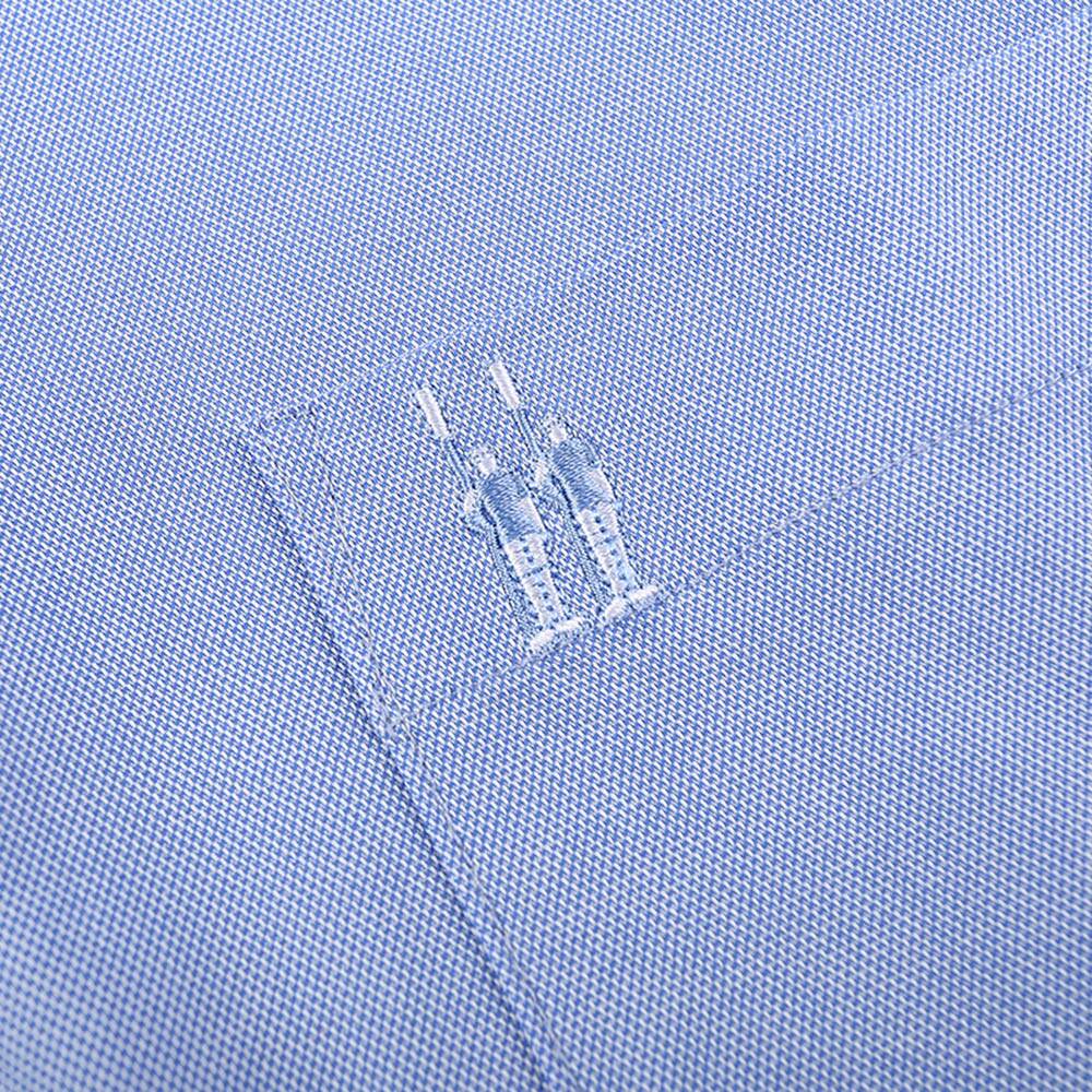 Regatta Club夏装新款男士短袖衬衫牛津纺纯色休闲宽松男衬衣 - 图3