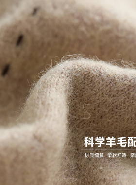 秋冬羊毛加绒触屏防滑保暖手套