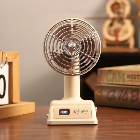 New retro desktop small fan adjusts summer silence