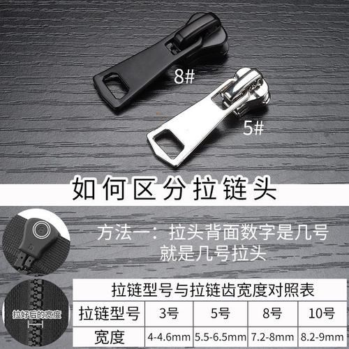 拉链头万能替换羽绒服衣服通用被套拉锁头修复神器金属拉头可拆卸 - 图0
