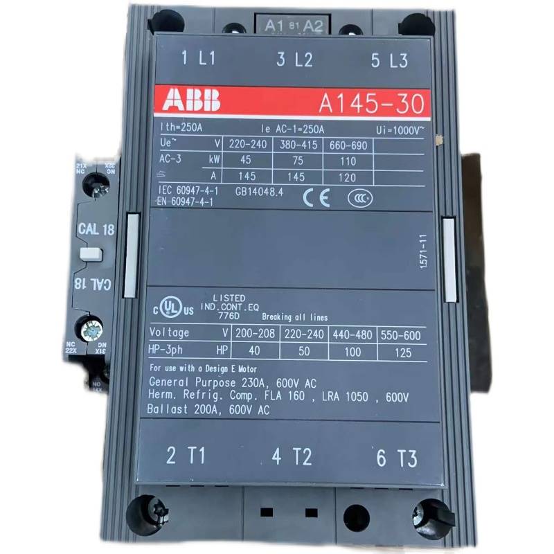 A145-30-11 24V 全新ABB交流接触器询价 - 图1