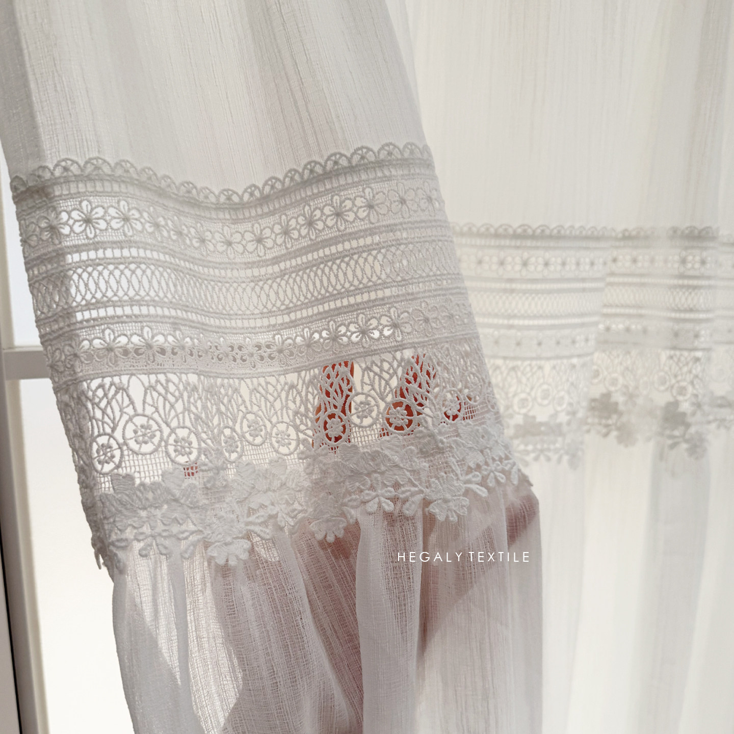 HEGALY 轻复古浪漫白色窗纱帘门帘隔断透光橱窗装饰蕾丝法式温柔,淘宝优惠券,粉丝福利购,淘宝优惠卷