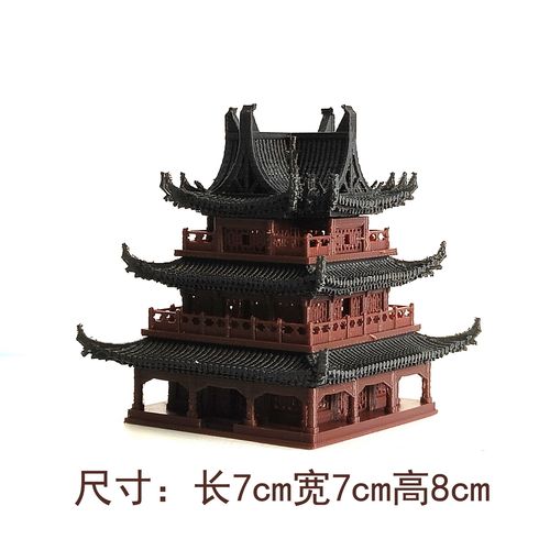 钰书房假山盆景吸水石微景观装饰三层古楼微景观建筑定制古建 - 图2