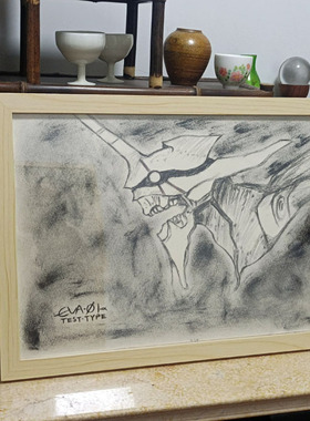 翔鹰战士一幅中国美院学生手绘精美的炭笔素描装饰画作品义卖品