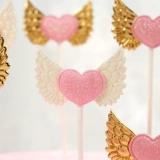 Крылья ангела - ярко -розовая любовь ангел день рождения свадебный десерт десерт торт вставка аккаунта