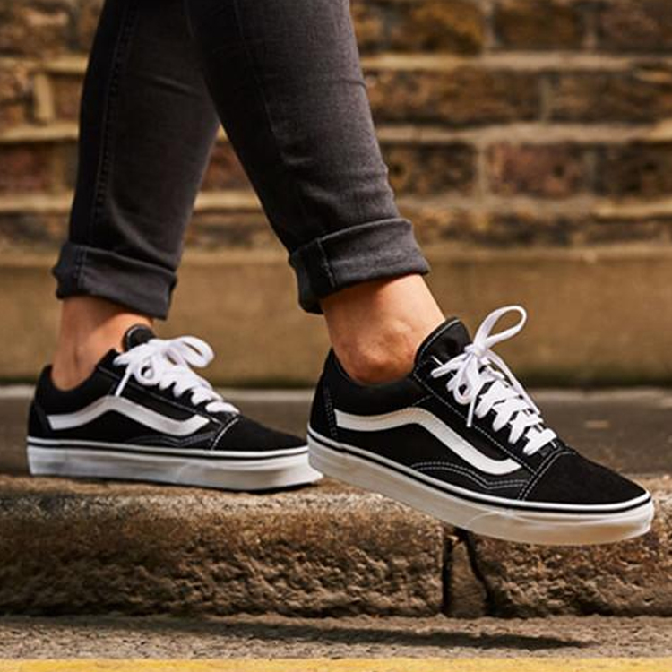 范斯VANS Old Skool 黑白经典低帮情侣休闲帆布滑板鞋VN000D3HY28