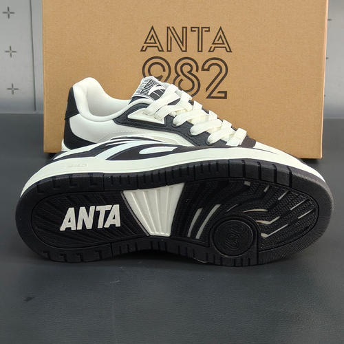 安踏982板鞋休闲鞋女2025冬新款厚底增高超轻低帮滑板鞋122548066 - 图1