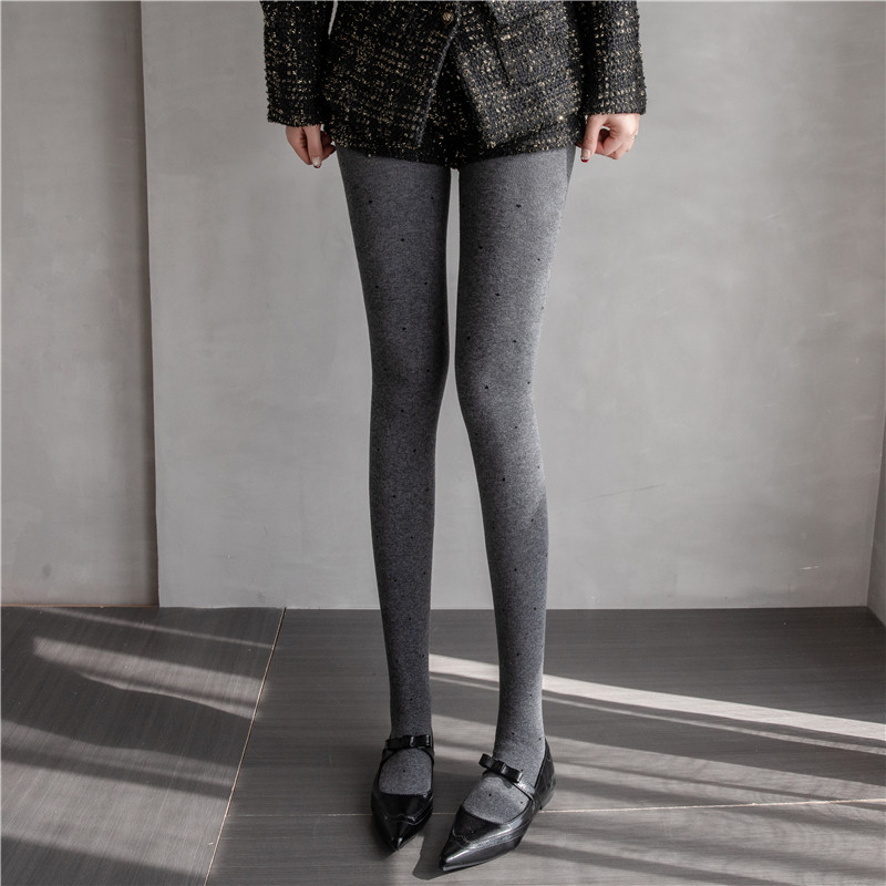秋冬加绒灰色波点连裤袜冬季白色打底裤加厚白丝袜外穿保暖打底袜,淘宝优惠券,粉丝福利购,淘宝优惠卷