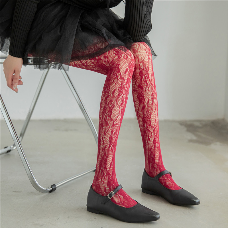 酒红色连裤袜安可拉红袜子复古蕾丝白色打底裤薄款性感黑丝白丝袜,淘宝优惠券,粉丝福利购,淘宝优惠卷