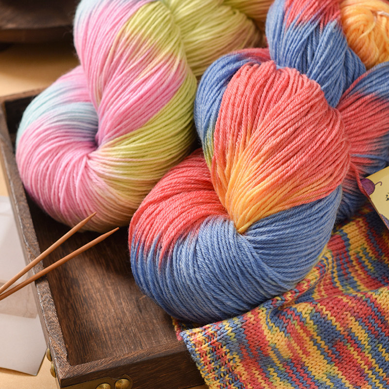 手染段染中粗羊毛线290棒针编织毛衣线围巾披肩帽子毛线一把5两,淘宝优惠券,粉丝福利购,淘宝优惠卷