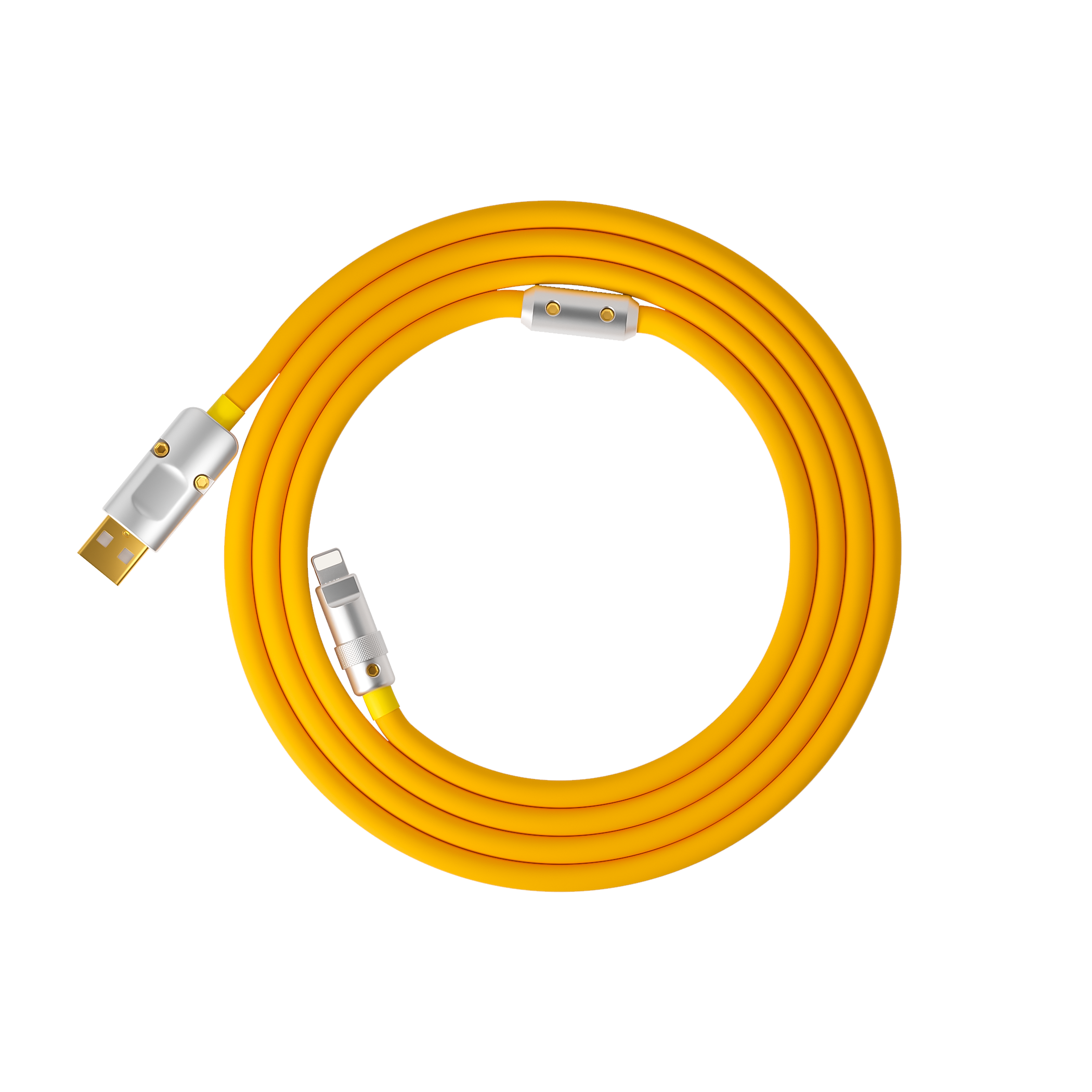 GeekCable极鲨手工制作适用于苹果iPhone6-14手机12W充电数据线硅胶柔软USB对L-图3