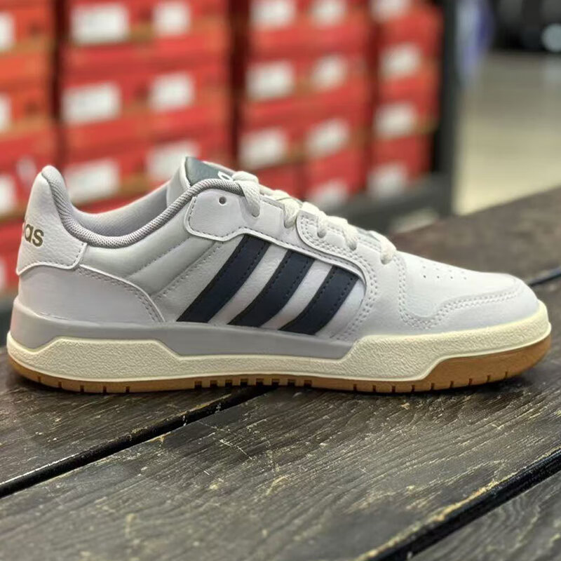 阿迪达斯板鞋男鞋女鞋2025秋季新款低帮缓震运动高颜值透气休闲鞋 - 图0