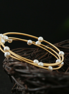 14k注金褪色天然淡水原创手链