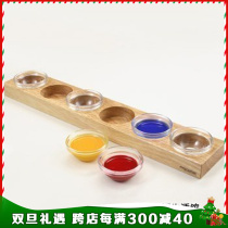 Ward Foosheng Live Museum Ward Water Wet Watercolor Supplies Single Paint Glass Bottle Water Color Bowl Wood Tote