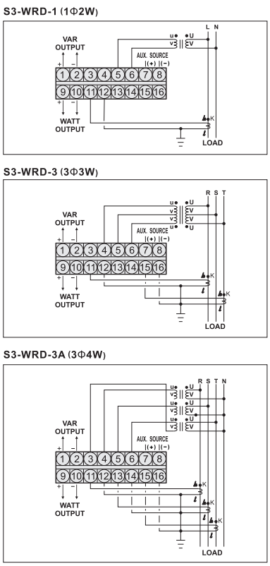 S3-WRD有功功率无功变送器单相三相瓦特转换器 TAIK台技正品-图2