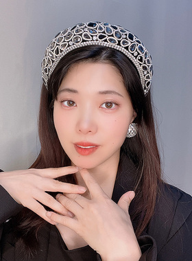 不规则水晶彩钻发箍高颅顶百搭