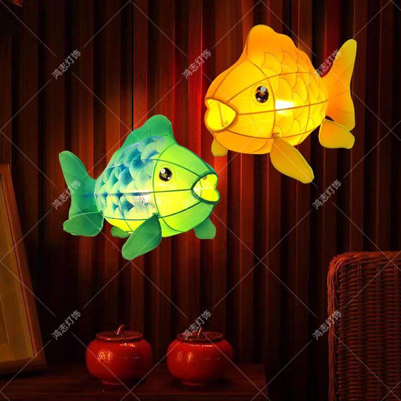 国潮锦鲤鱼花灯大型商场超市夜市商业街鱼形造型灯笼装饰餐厅吊灯,淘宝优惠券,粉丝福利购,淘宝优惠卷