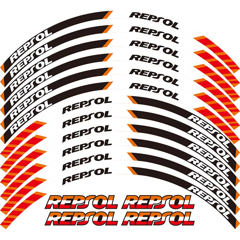 适用于本田 REPSOL HRC CBRRR 改装轮毂贴轮圈车圈防水反光贴纸 - 图3