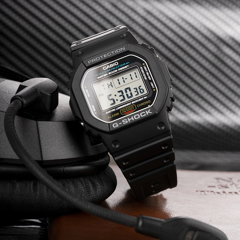 Casio卡西欧g-shock小方块手表男方形复古运动石英表dw5600bb/ske - 图2
