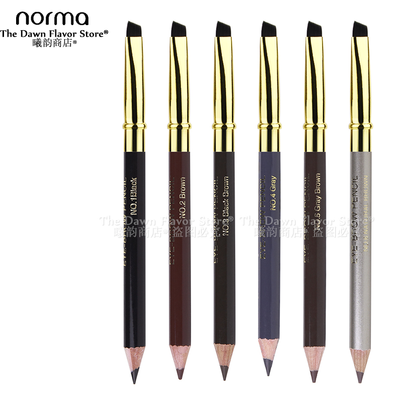 norma诺尔玛6006眉笔精装眼线笔6色选易上色不晕染防水汗5只包邮 - 图0