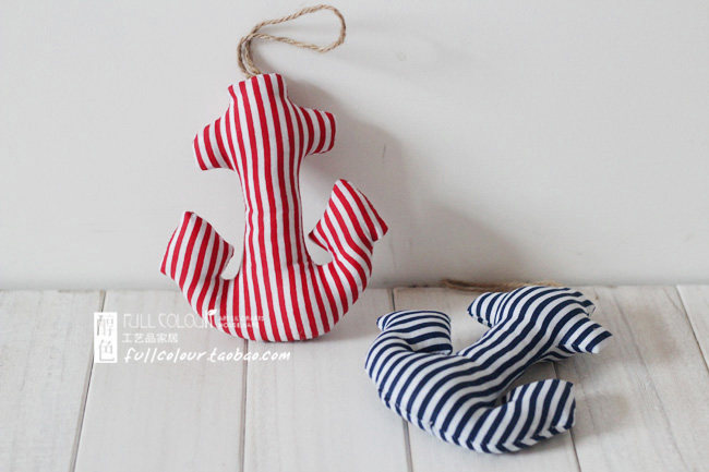 地中海风格海洋家居 船海锚公仔 布艺摆件汽车挂饰软饰工艺品,淘宝优惠券,粉丝福利购,淘宝优惠卷