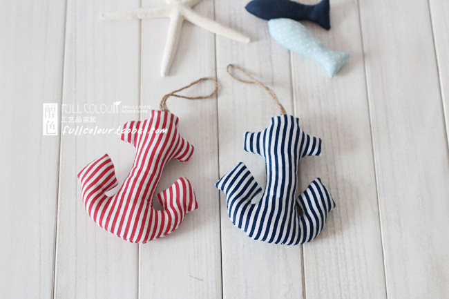 地中海风格海洋家居 船海锚公仔 布艺摆件汽车挂饰软饰工艺品,淘宝优惠券,粉丝福利购,淘宝优惠卷