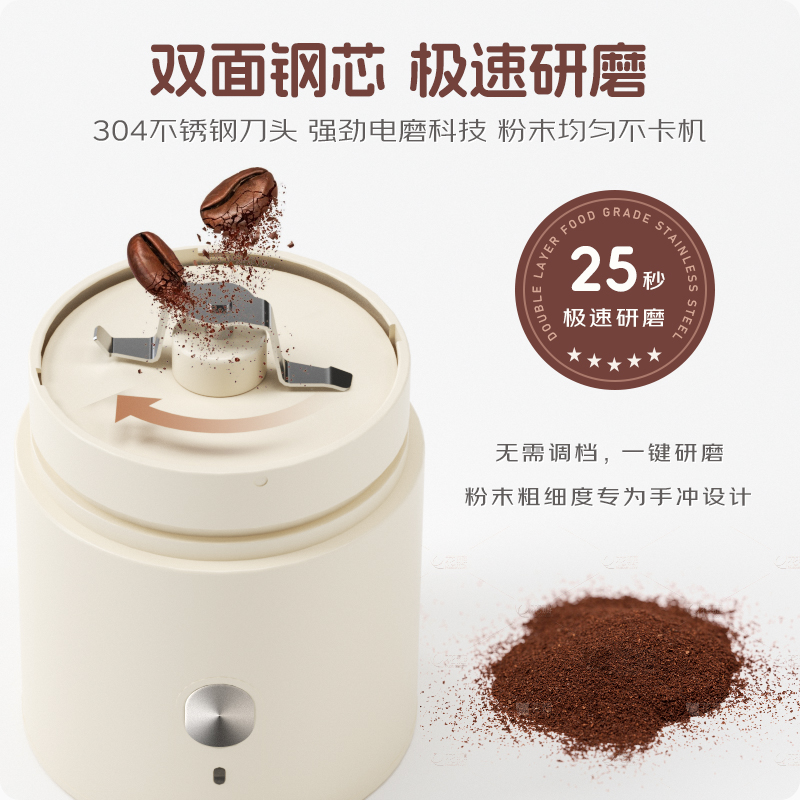 勒仕一线时间便携咖啡机研磨一体小型迷你手冲美式咖啡办公室单人
