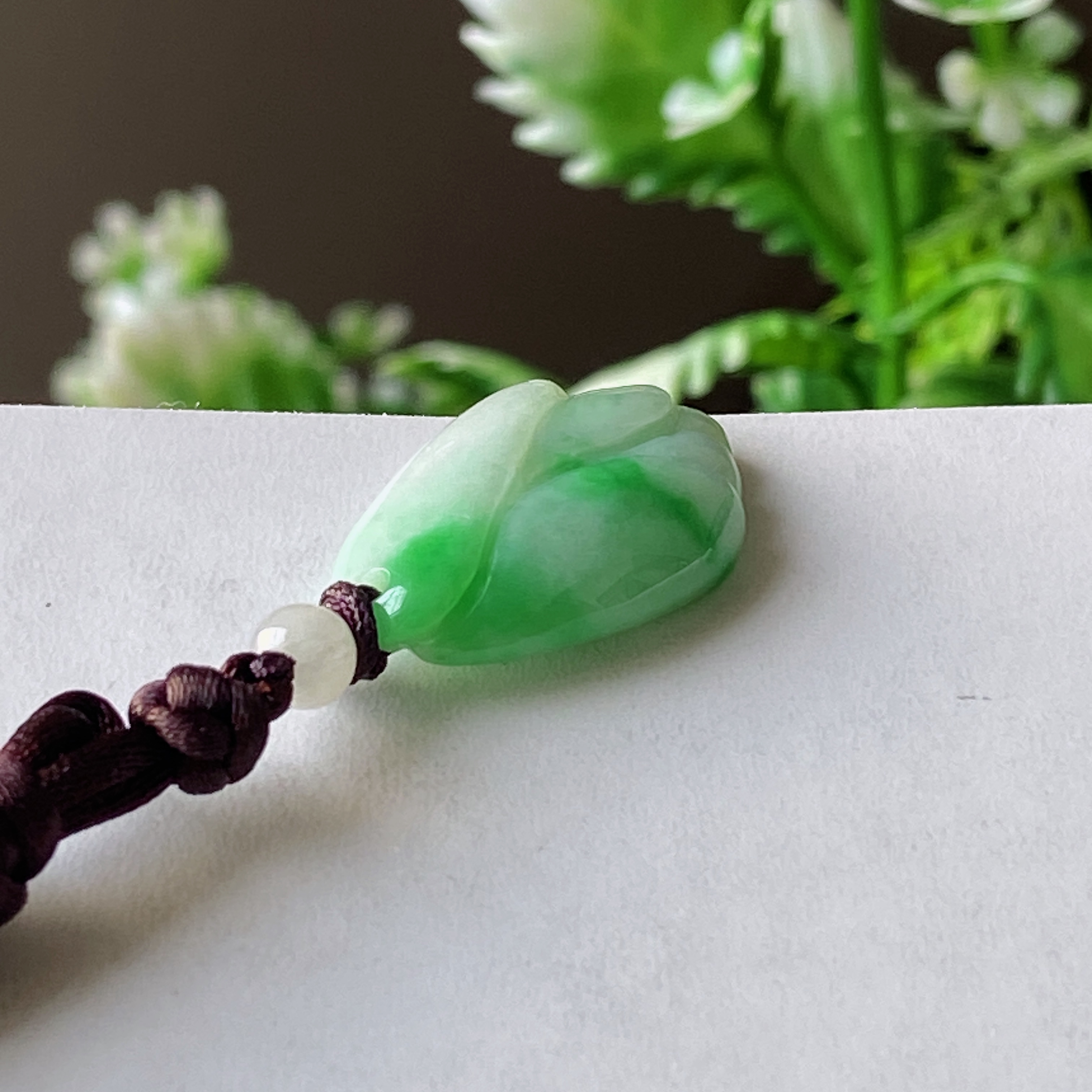 特惠飘阳绿玉兰花吊坠天然翡翠a货N0009正品真货实拍自产自销 - 图1