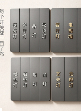 灯开关标识贴电表箱配电箱撕膜留字3D浮雕开关贴纸夜光贴标签家用