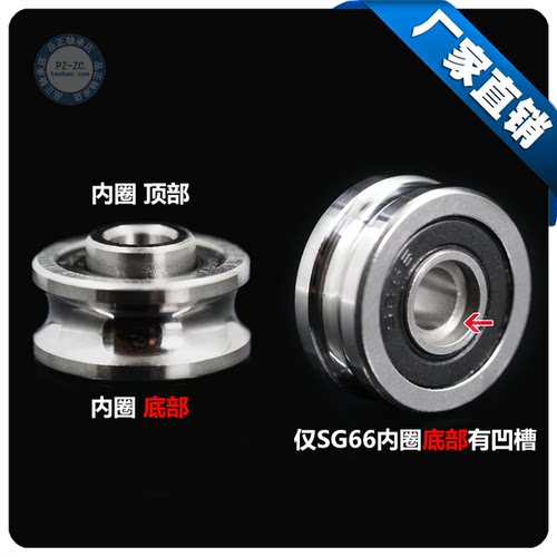 双排珠 SG10 SG15 SG66 SG20 SG25 35绣花机U型槽轴承 导轨滚滑轮 - 图1
