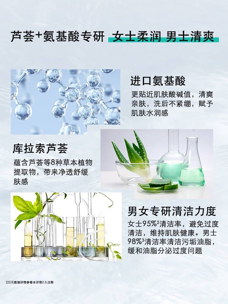 拍2件【菲诗小铺】氨基酸芦荟洁面170g