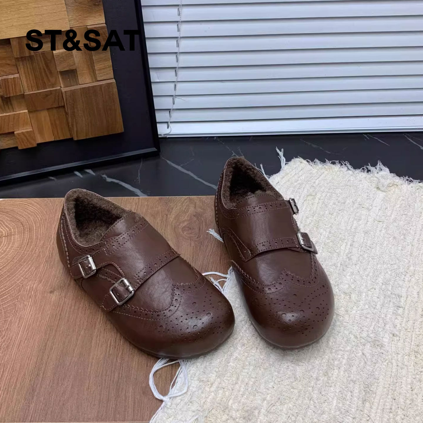 星期六加绒勃肯鞋女新款爆款冬季平底女鞋毛毛鞋子保暖小皮鞋,淘宝优惠券,粉丝福利购,淘宝优惠卷