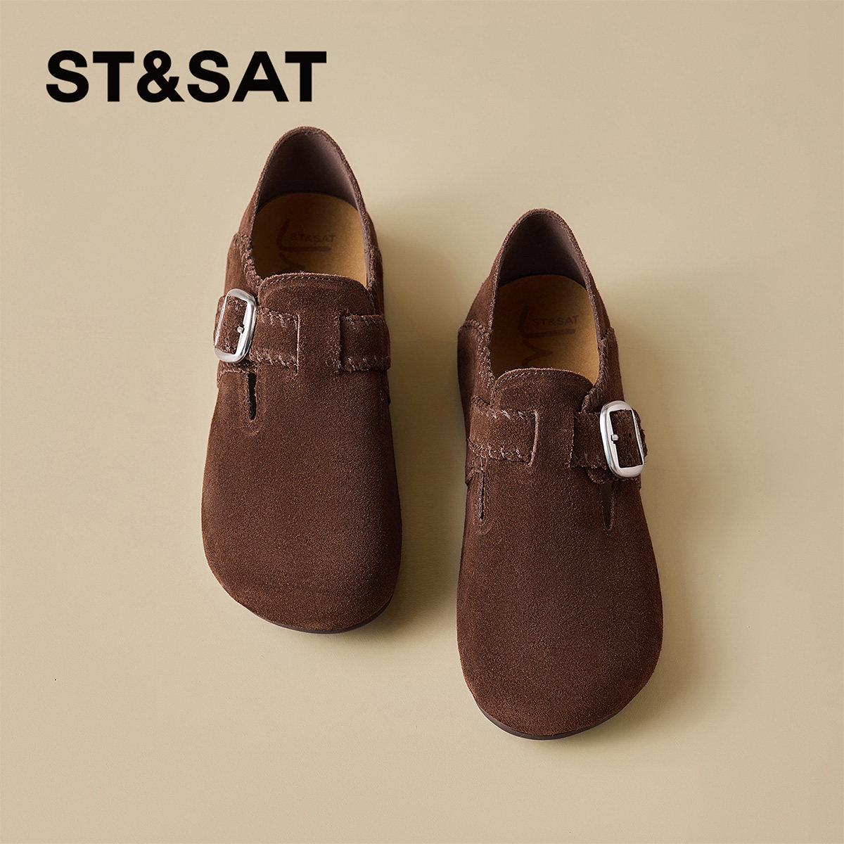 星期六全包勃肯鞋女2025冬季新款一脚蹬平底保暖舒适运动休闲单鞋,淘宝优惠券,粉丝福利购,淘宝优惠卷