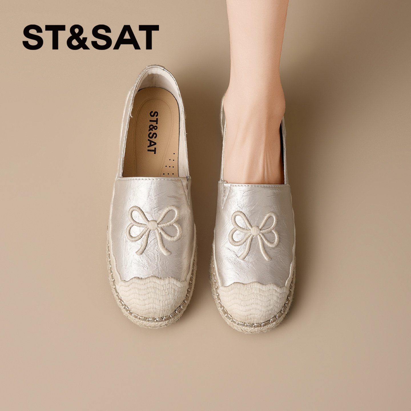 星期六圆头渔夫鞋女2026新款春季休闲厚底防滑百搭一脚蹬时装单鞋,淘宝优惠券,粉丝福利购,淘宝优惠卷