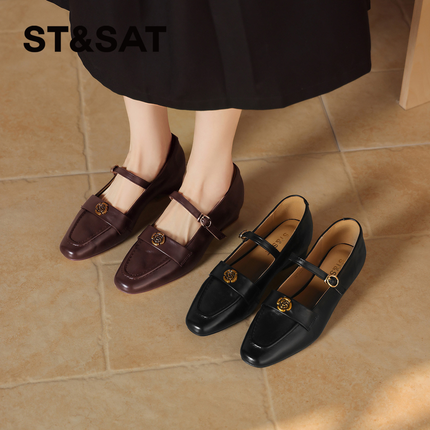 星期六法式玛丽珍鞋女2026年春季新款棕色复古一字扣百搭时尚单鞋,淘宝优惠券,粉丝福利购,淘宝优惠卷