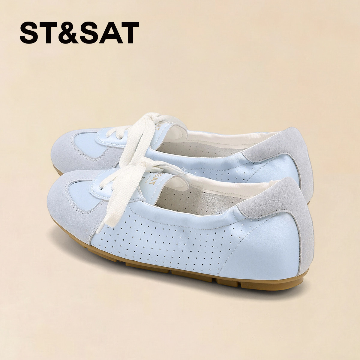 星期六芭蕾风德训鞋女2026春季新款平底一脚蹬透气百搭运动休闲鞋,淘宝优惠券,粉丝福利购,淘宝优惠卷