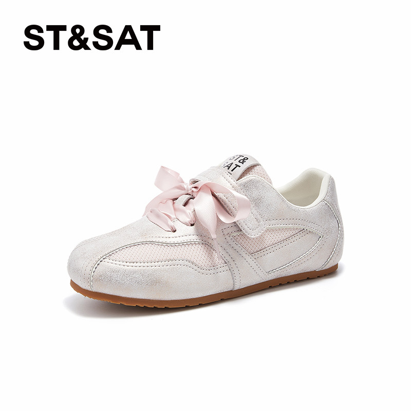 星期六芭蕾德训鞋女款2025春季新款时尚运动休闲小白鞋子软底板鞋